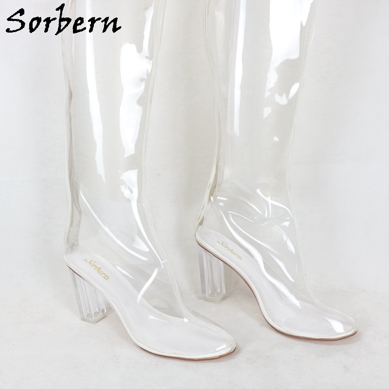 See through heel sales boots