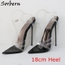 Black 18cm Heel