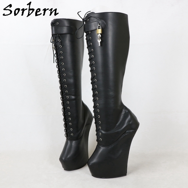 Heelless platform boots clearance