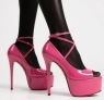 Hot Pink Ankle Straps Open Toe