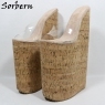 Clear PVC Cork Wedge
