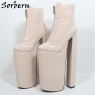 Beige Shiny 30cm Heel