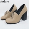 Beige 13cm heels