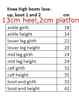 Sorbern Customized Knee High Boots For Women Lace Up 13cm Heel Wedge Platform 2cm Narrow Legs