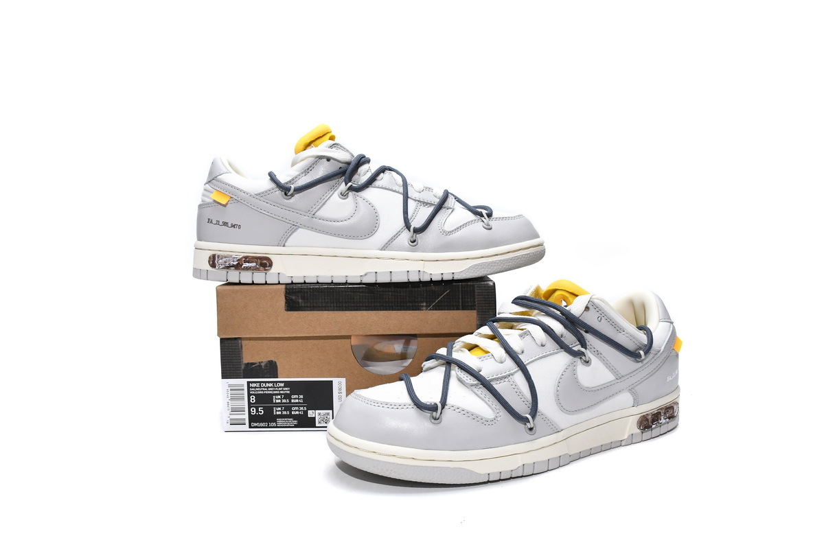 lot 41 off white dunk