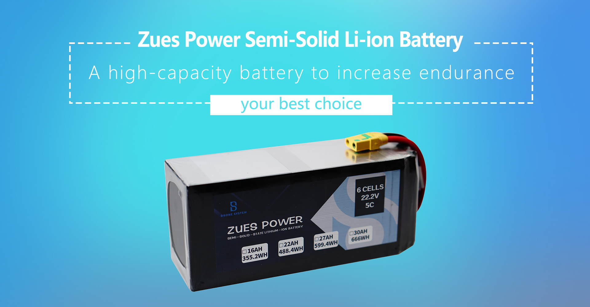 Zues Power Semi-Solid Li-ion Battery 5C 6S  
