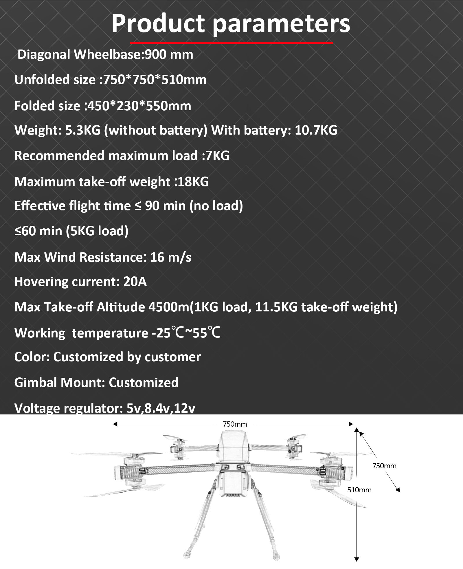 Thor 900 X8 Octo-Rotor drone  