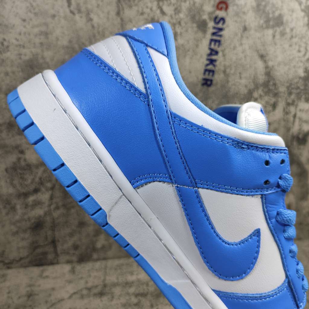 nike dunk lows blue and white