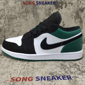 Jordan 1 Low White Black Mystic Green - SongSneaker