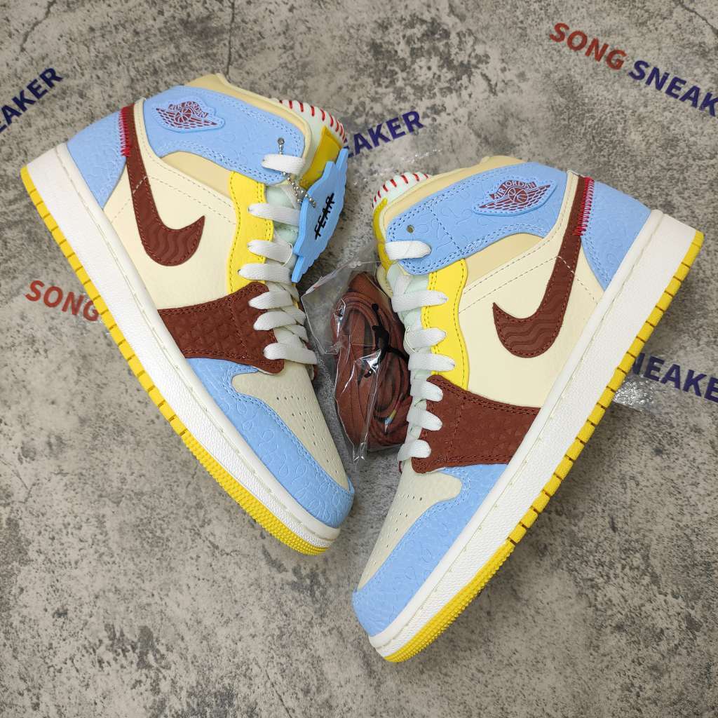 Air Jordan 1 Mid SE Fearless Maison Chateau Rouge