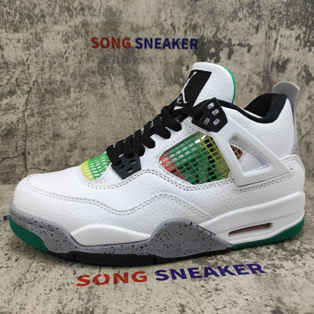 Air Jordan 4 Retro Lucid Green Rasta - SongSneaker