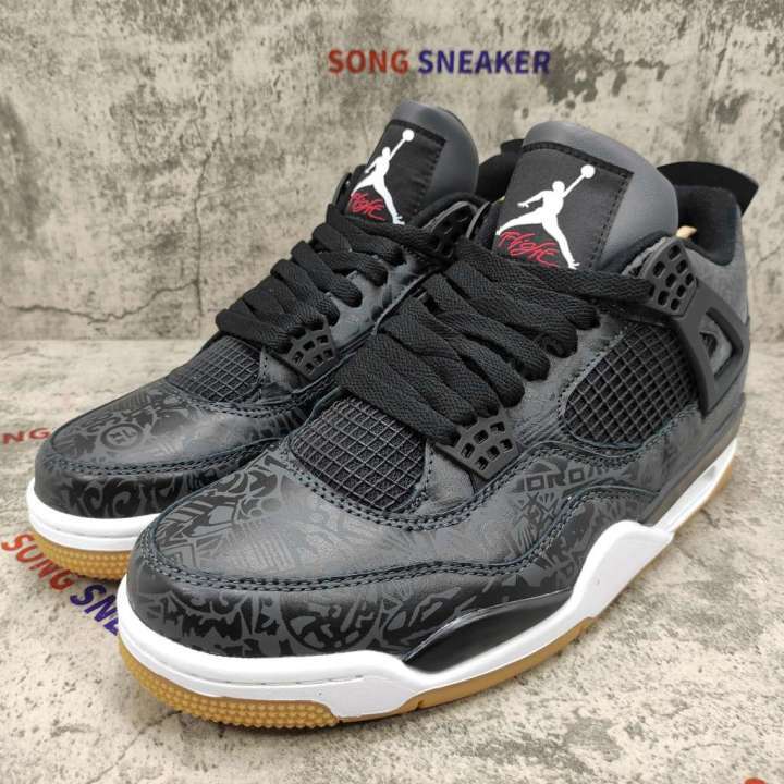 jordan retro 4 laser black gum