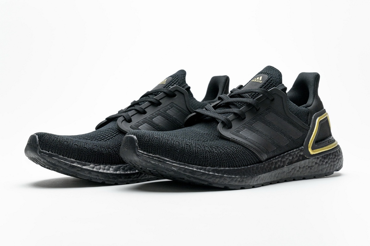 Adidas Ultra Boost 20 Core Black Gold Metallic EG0754