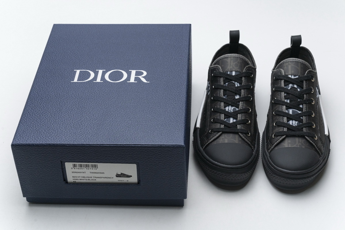 Dior B23 HT Oblique Transparency Low H565 Black