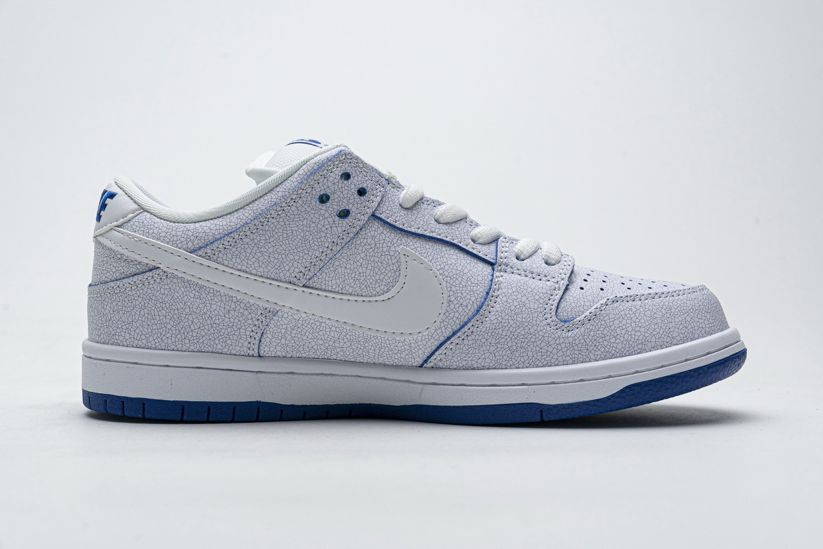 LJR Nike SB Dunk Low Premium White Game Royal CJ6884-100 