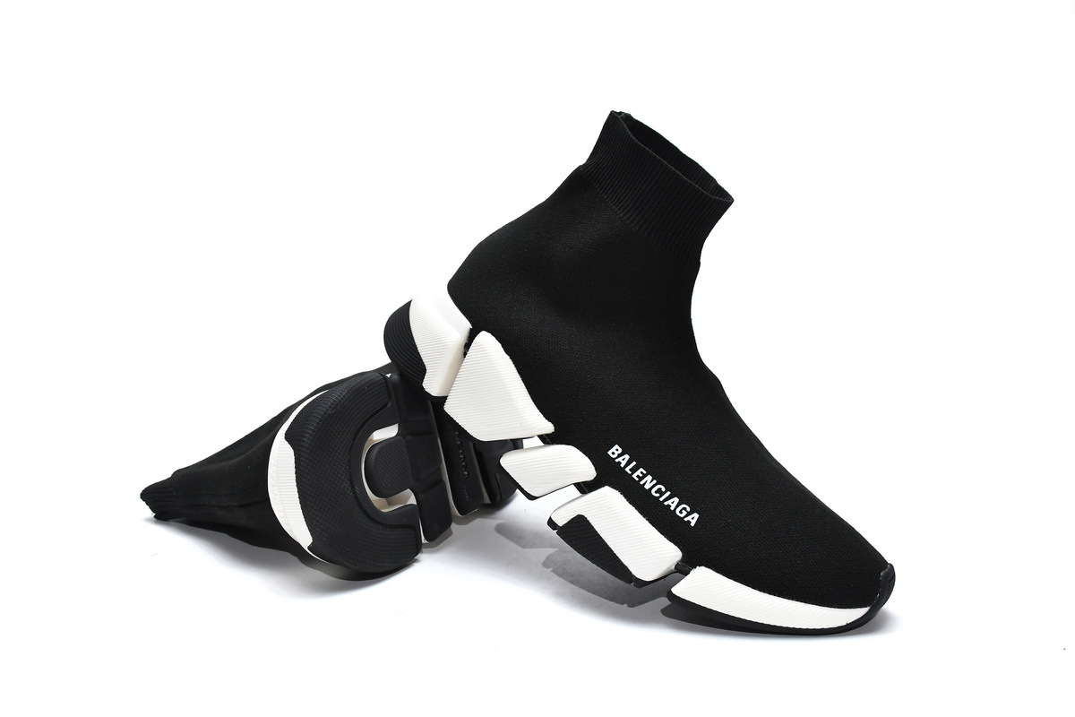 Balenciaga Speed 2.0 Sneaker Black White