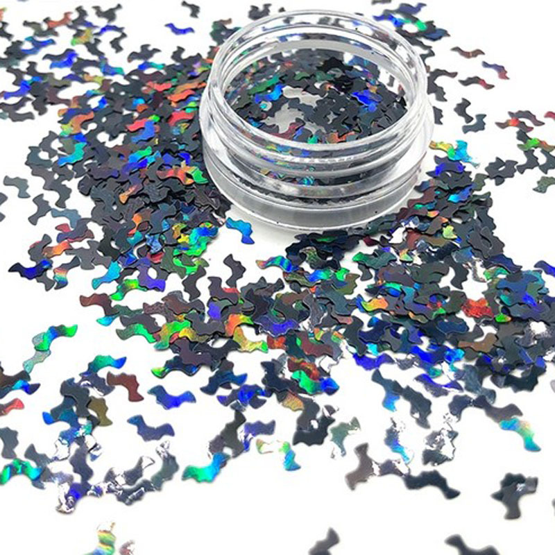 LB1000 5mm 10mm Bat shape sequin glitter