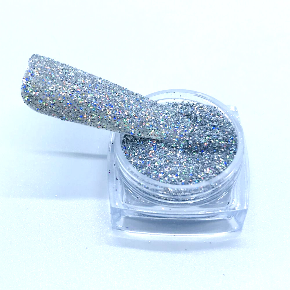 Holographic Silver Biodegradable Glitter, Cosmetic Grade Glitter
