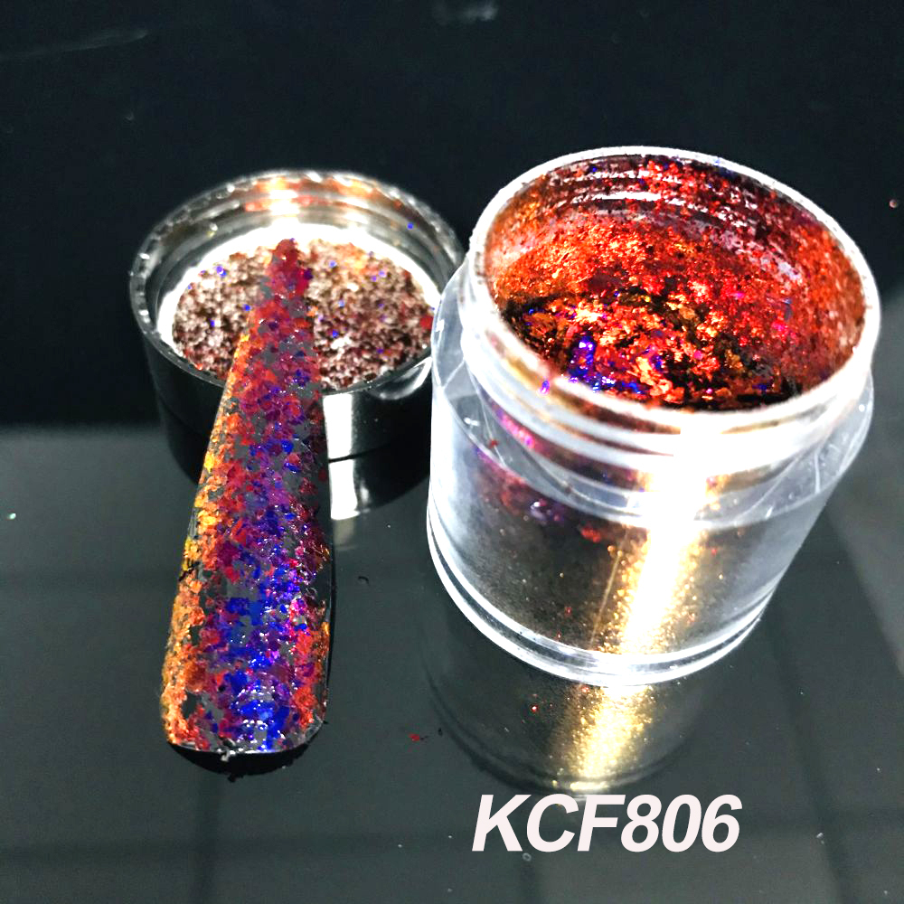 KCF811 High quality new sparkly multichrome Chameleon Flakes for nails eye  shadow