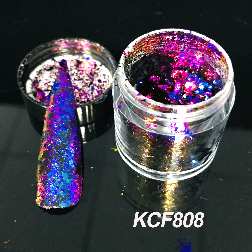 KCF806 High quality new sparkly multichrome Chameleon Flakes for nails eye  shadow