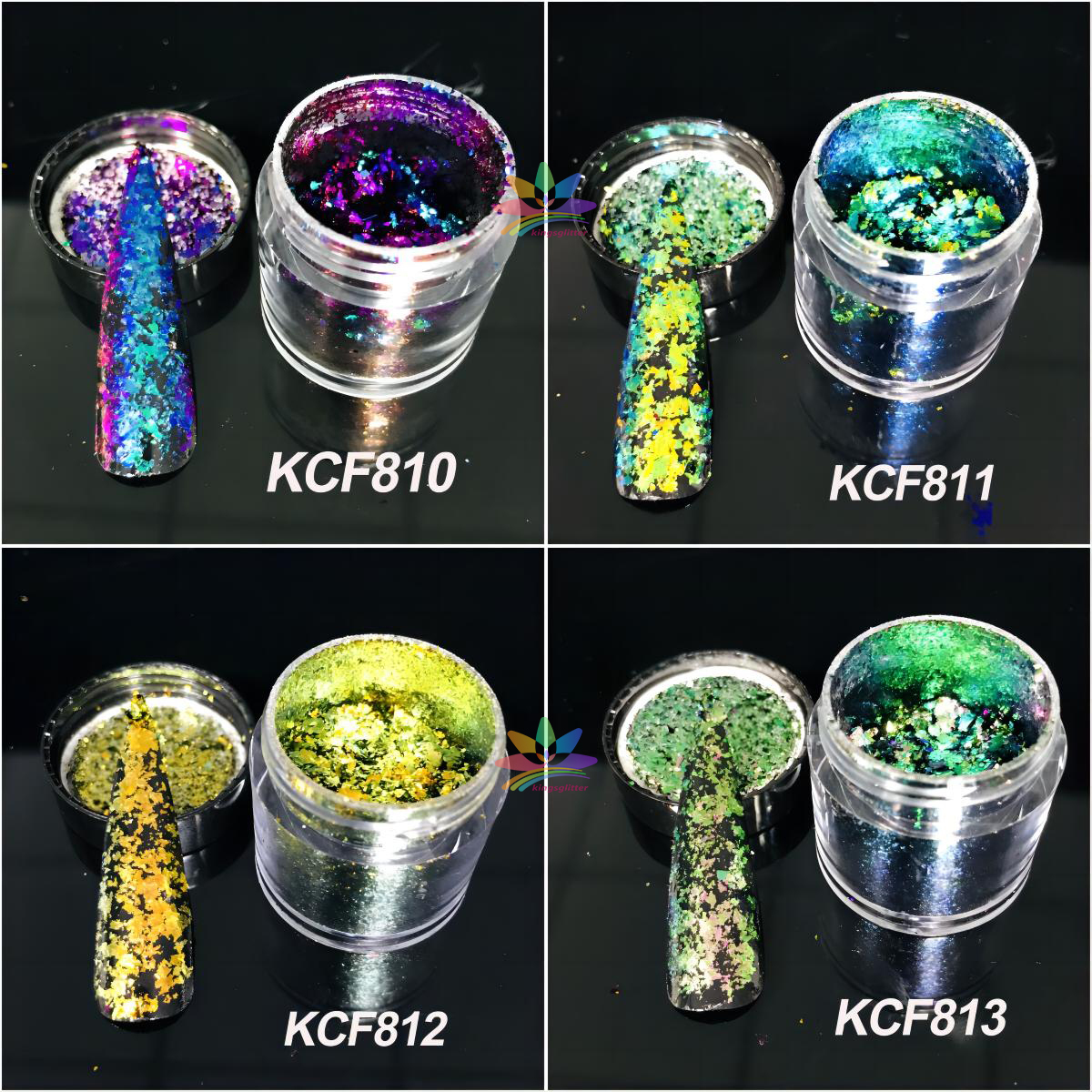 KCF810 High quality new sparkly multichrome Chameleon Flakes for nails eye  shadow
