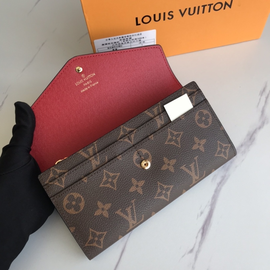 LV Wallet 19CM Red lining