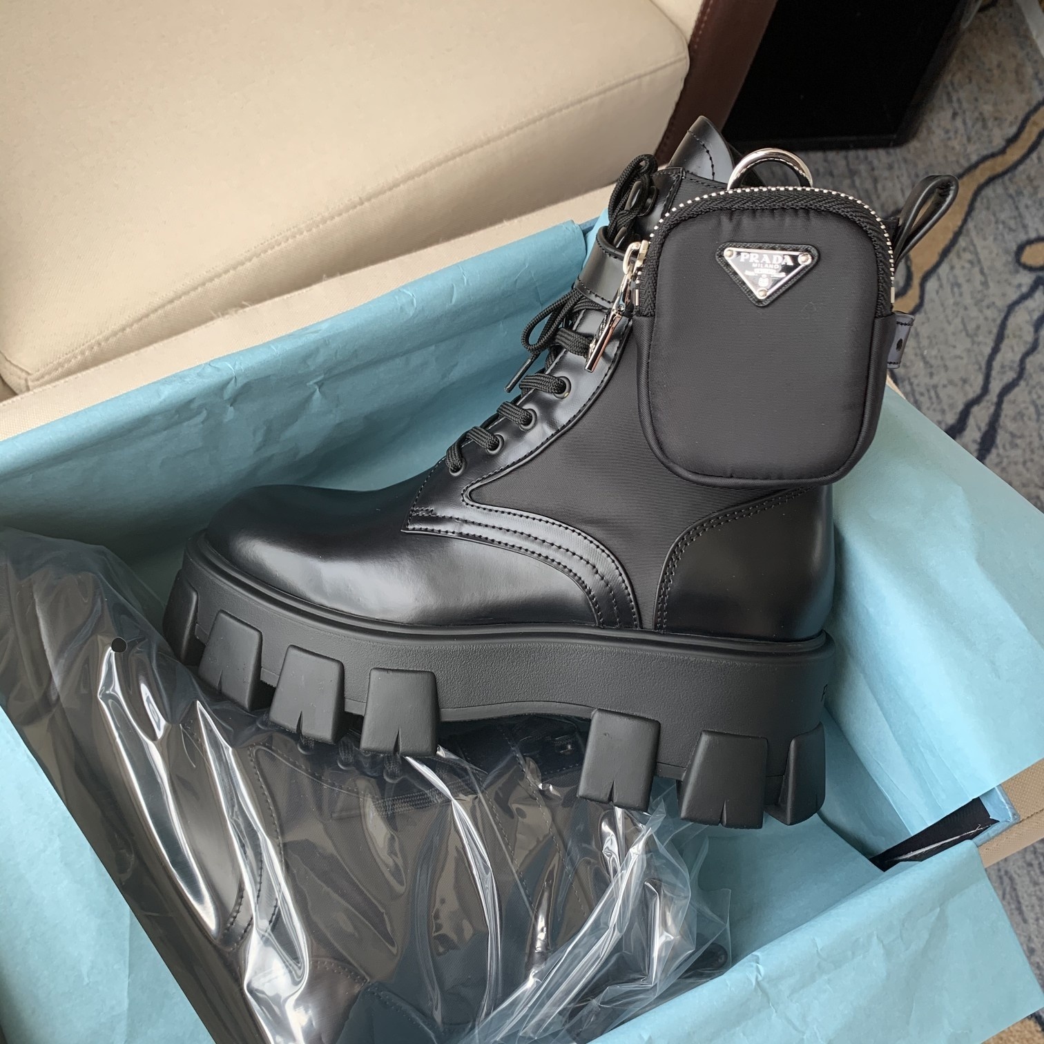 prada sneaker boots