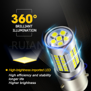 Ruiandsion 1Pcs 3W BA21D Led Motorcycle Headlight 6V High Low Beam Motorbike Car Auto Front Head Bulb Scooter Moped Globe Light 6000k 3030 66SMD Ruiandsion,BA21D led