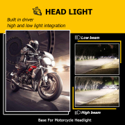 Ruiandsion 1Pcs 3W BA21D Led Motorcycle Headlight 6V High Low Beam Motorbike Car Auto Front Head Bulb Scooter Moped Globe Light 6000k 3030 66SMD Ruiandsion,BA21D led