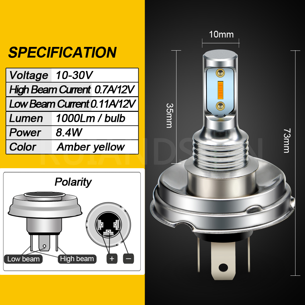 1Pcs P45T CSP Bixenon High/Low beam LED Motorcycle Speed Scooter