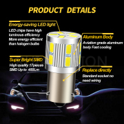 Ruiandsion BAU15S PY21W LED Bulb Front Turn Signal Lights Direction Indicator Lamp 6V 12V 24V 2.76W 1.98W White Dropping Order