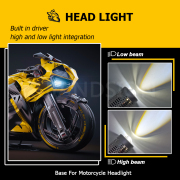 Ruiandsion 21W P36D Led Headlight Bulb Motorcycle Headlamp Scooter Speed Moped Motorbike 12V 24V 80V White 2400Lm 2pcs