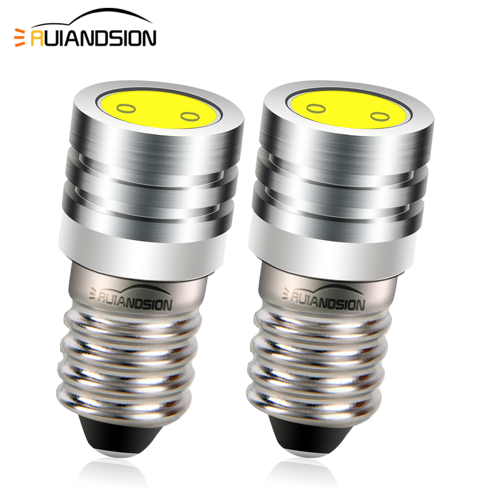 2x E10 Screw Lamp Miniature Signal Indicator Warning Light Bulb 6.3V~36V 1.5W~5W 