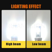 Ruiandsion BA21D BA20D LED Bulb Motorcycle Headlight Motorcycle bulb Motorcycle lamps Super Bright SMD 12V 24V 30V 60V White Yellow White Yellow 4000lm