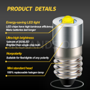 Ruiandsion E10 best work flashlight bike cree bulb rustic lamps 6V 12V 24V White