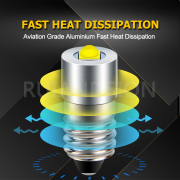 Ruiandsion E10 best work flashlight bike cree bulb rustic lamps 6V 12V 24V White