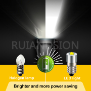 Ruiandsion E10 best work flashlight bike cree bulb rustic lamps 6V 12V 24V White