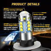 Ruiandsion 881 LED Fog Lights White Super Bright High 2525 Chip LED Bulb 10-30V White 1000 Lumens for Ford and Chevrolet car