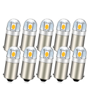 Ruiandsion BA9S Miniature LED Auto Instrument Signal Bulb 6V 12V 24V 110V 220V White Yellow