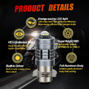 Ruiandsion Best Led Headlight Bulbs For Motorcycles 30W White 12V 24V Ruiandsion Motorcycle LED Light Bulb BA20D H4 H6M P15D-25-3 Ruiandsion,Motorcycle Light,LED Light
