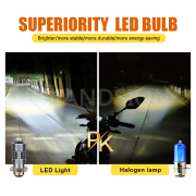 Ruiandsion Best Led Headlight Bulbs For Motorcycles 30W White 12V 24V Ruiandsion Motorcycle LED Light Bulb BA20D H4 H6M P15D-25-3 Ruiandsion,Motorcycle Light,LED Light