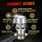 Ruiandsion P15D P15D-25-1 PX15D T19 H6M LED Motorbike Headlight Bulb Hi-Lo Beam Amber P15D P15D-25-1 PX15D T19 H6M LED Motorbike Headlight Bulb Hi-Lo Beam p15d led 12v,Motocycle Accessories,Motocycle Accessories,led motorbike headlight,moped front light,ATV front light bulb