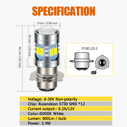 White Scooter Headlight LED P26S P15D-25-3 Factory Sell White Scooter Headlight LED P26S P15D-25-3 Factory Sell electric scooter with led lights,mobility scooter headlight,headlight for scooter,Motorcycle Headlight Upgrade Kit,OEM LED Motorcycle Lights,Wholesale LED Headlights Europe,Direct Replacement LED for P26S,P26S LED Motorcycle Bulb 6-30V,ruiandsion