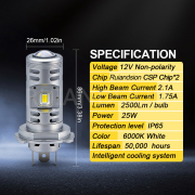 Super White Set H4 LED Bulb Motorcycle Headlight 2500LM 12V NonPolar With Fan Super White Set H4 LED Bulb Motorcycle Headlight 2500LM 12V NonPolar With Fan Vibration Proof Motorcycle LED Bulb H4,H4 LED Headlight Replacement for Motorcycles,brightest motorcycle headlight,motorcycle bulbs,motorcycleparts,motorcycleaccessories,wholesale,bulkorder,flexiblemoq,Chinasupplier