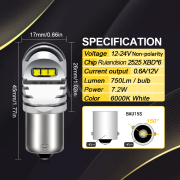 Error Free LED Front Turn Signal BAU15S PY21W 12V 24V White Amber Red Reverse Light 2pcs Error Free LED Front Turn Signal BAU15S PY21W 12V 24V White Amber Red Reverse Light 2pcs Amber Front Turn Signal,led turn signal,carparts,PY21W LED Bulb