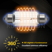 Ruiandsion 10pcs 44mm Dome Trunk Courtesy Light 6V Nonpolar 15W Warm White 2700-3000K Ruiandsion 10pcs 44mm Dome Trunk Courtesy Light 6V Nonpolar 15W Warm White 2700-3000K Cabin Lighting,festoon light,halogen bulb,Vanity Mirror Light,RV light,44mm light,Ruiandsion,factory direct sell