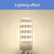 Ruiandsion Ceramic G4 G9 LED Bulb Display Cabinets Light AC DC 12V 24V 36V 48V 3W Warm White 3000K 2pcs Ruiandsion 2pcs Amber Yellow Decorative G4 LED AC12V 24V Marine Cabin Light ceramic G4 LED bulb