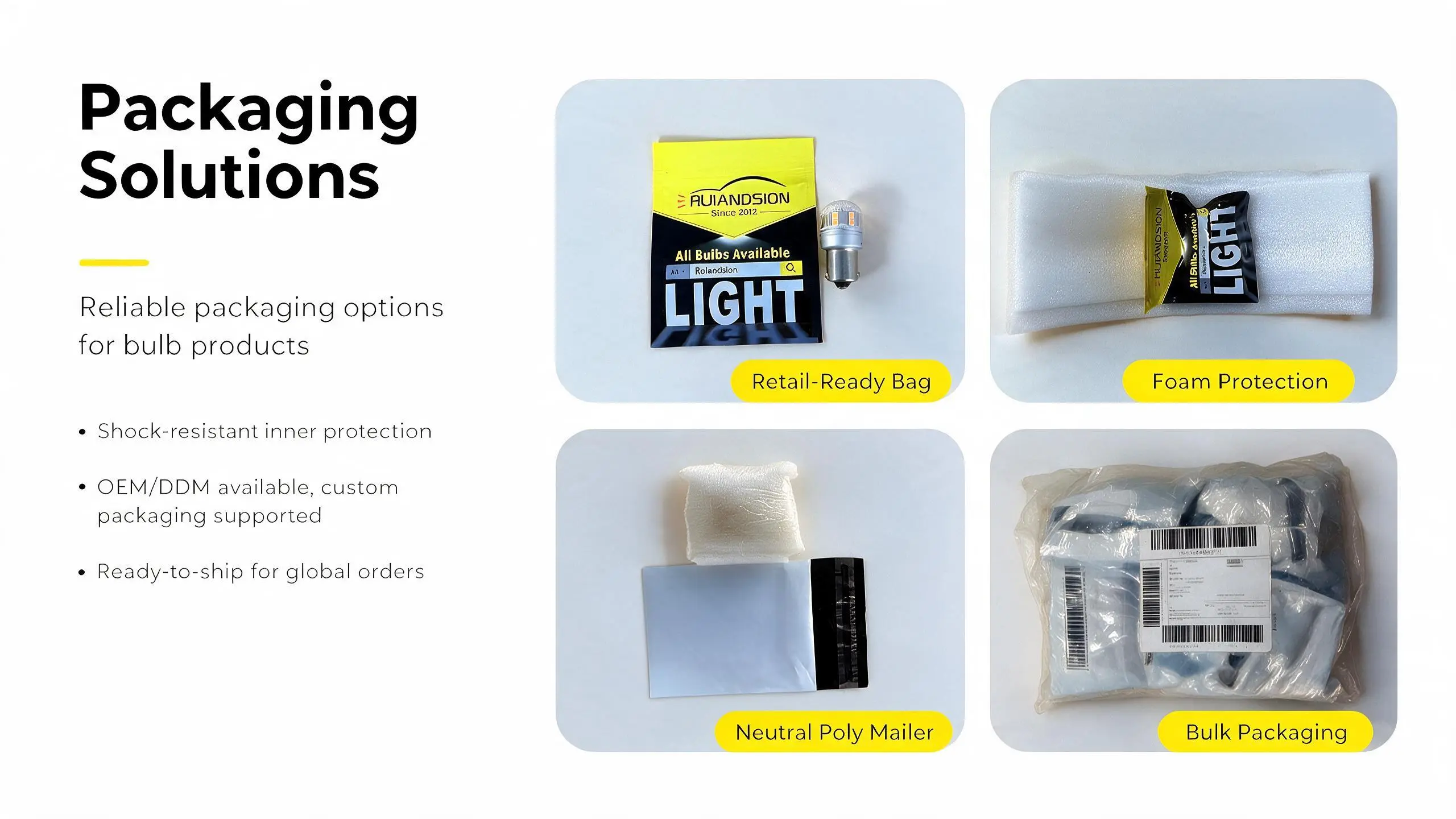 Ruiandsion BA21D BA20D LED Bulb Motorcycle Headlight Motorcycle bulb Motorcycle lamps Super Bright SMD 12V 24V 30V 60V White Yellow White Yellow 4000lm