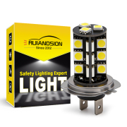 H7 LED Headlight Bulb 27PCS 5050 SMD Super Bright Replacement Lamp H7 LED Headlight Bulbs 6000K CANbus Ready motorcycle LED headlight bulb,P15D LED bulb,Plug'N Play,wholesales