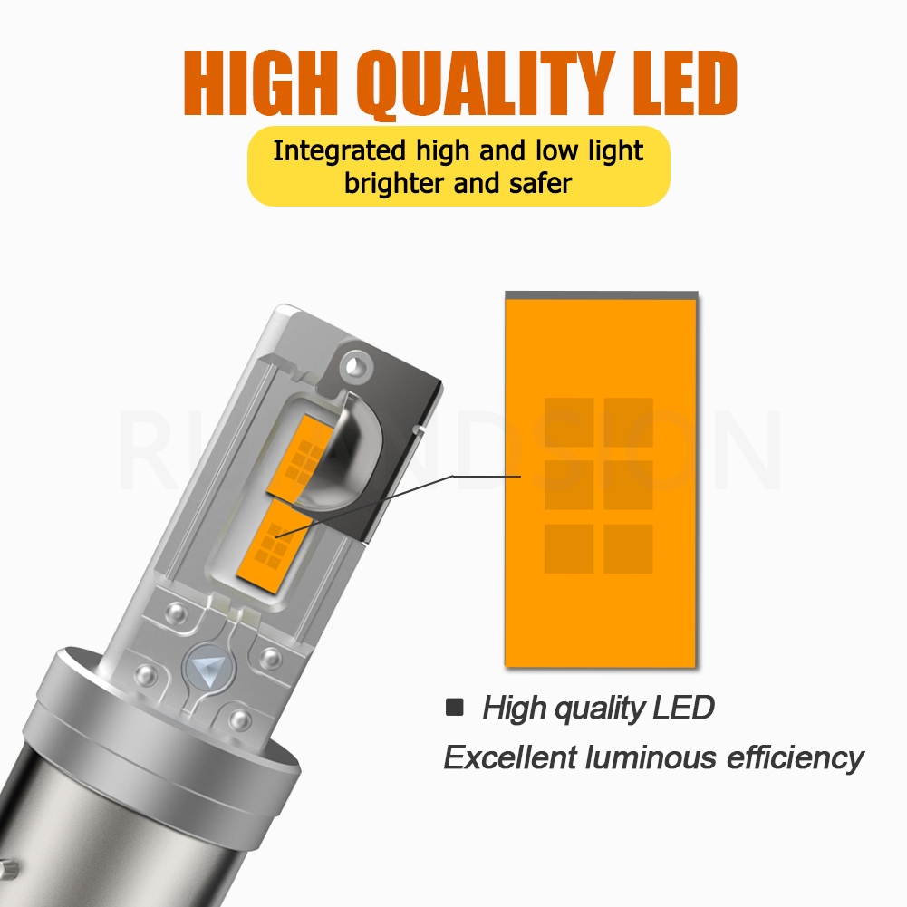 Ruiandsion BA21D BA20D LED Bulb Motorcycle Headlight Motorcycle bulb Motorcycle lamps Super Bright SMD 12V 24V 30V 60V White Yellow White Yellow 4000lm
